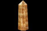 Polished, Orange Calcite Obelisk - Madagascar #108466-1